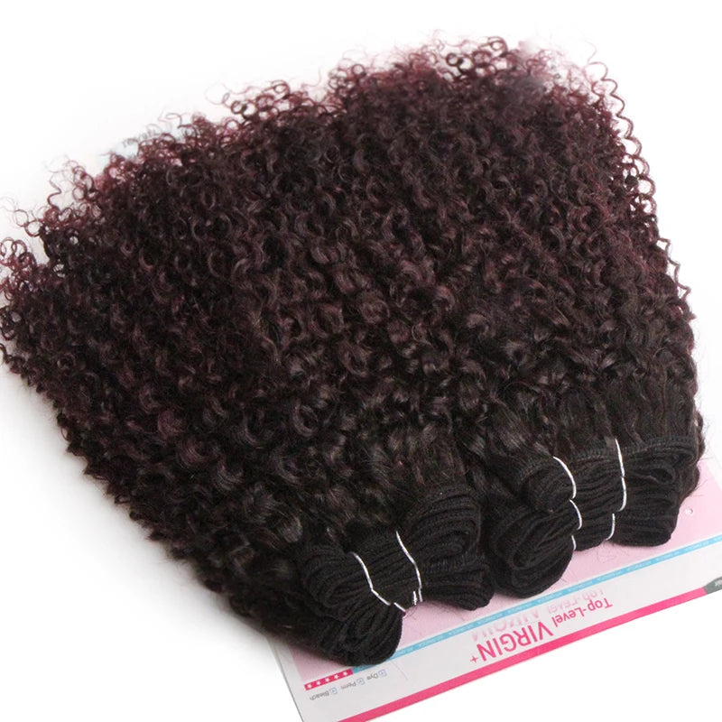 Curly 6 Bundles Deal Human Hair Bundles For Women Raw Indian Hair 100% Virgin Human Hair Weave Extension