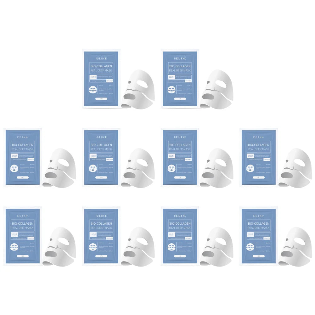 BioCollagen Real Deep Moisturizing Mask Anti-Wrinkle Lifting Face Mask with Hydrolyze Collagen Soluble Collagen Sheet Mask