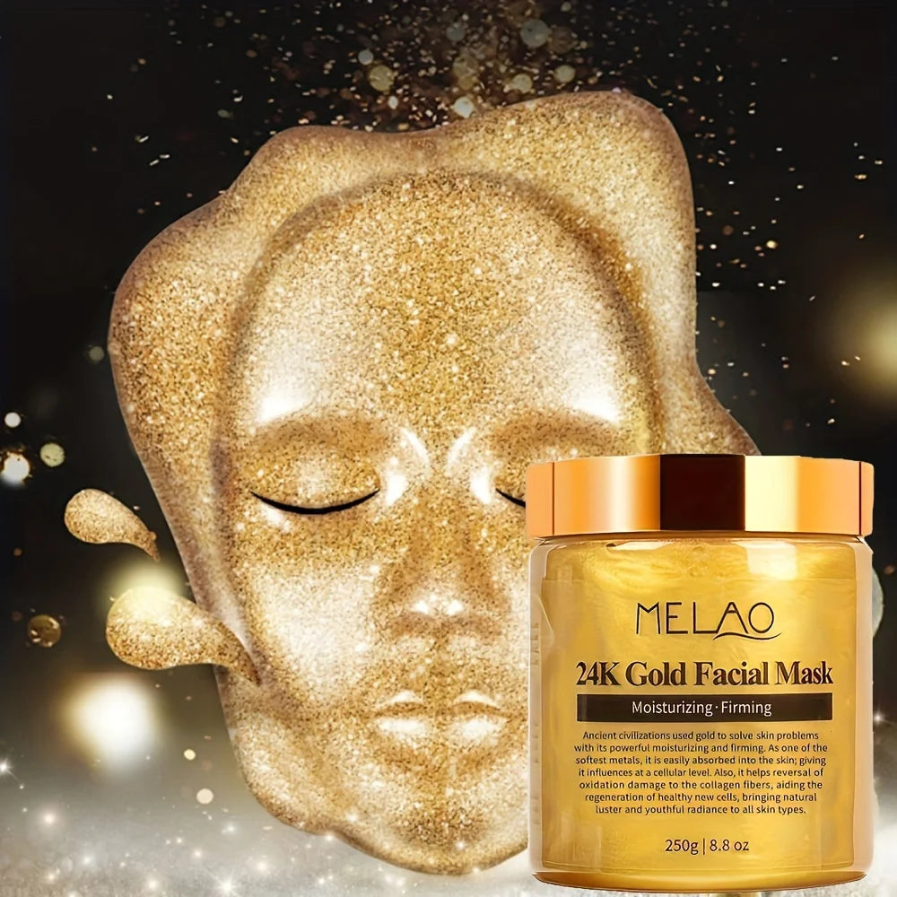 RUVIAA BEAUTY 24K Gold Face Mask – Collagen Moisturizing & Rejuvenating Facial Skin Care