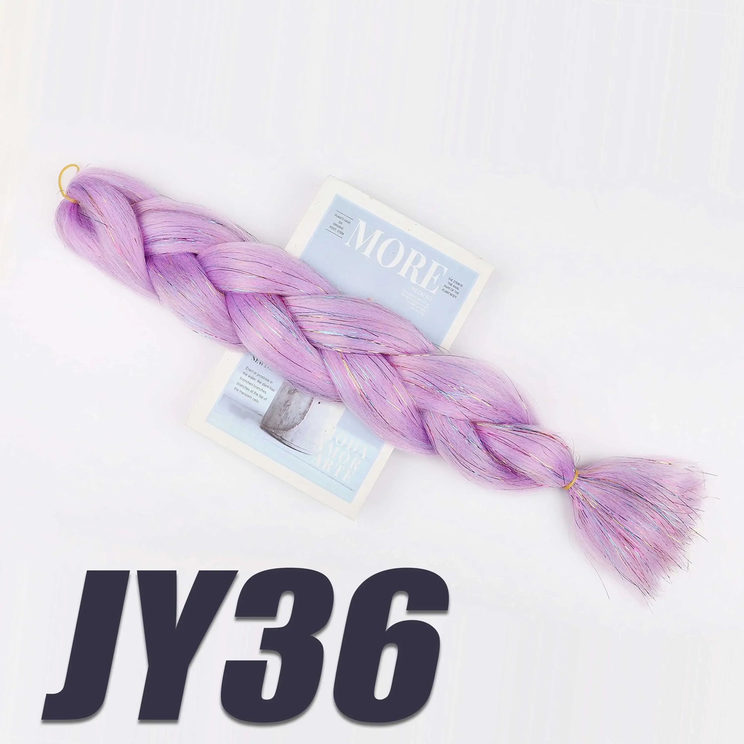 Purple Braiding Hair Pre Stretched Synthetic Kanekalon Crochet Hair Jumbo Braids Extensions Hair Accessories For Girls Braids