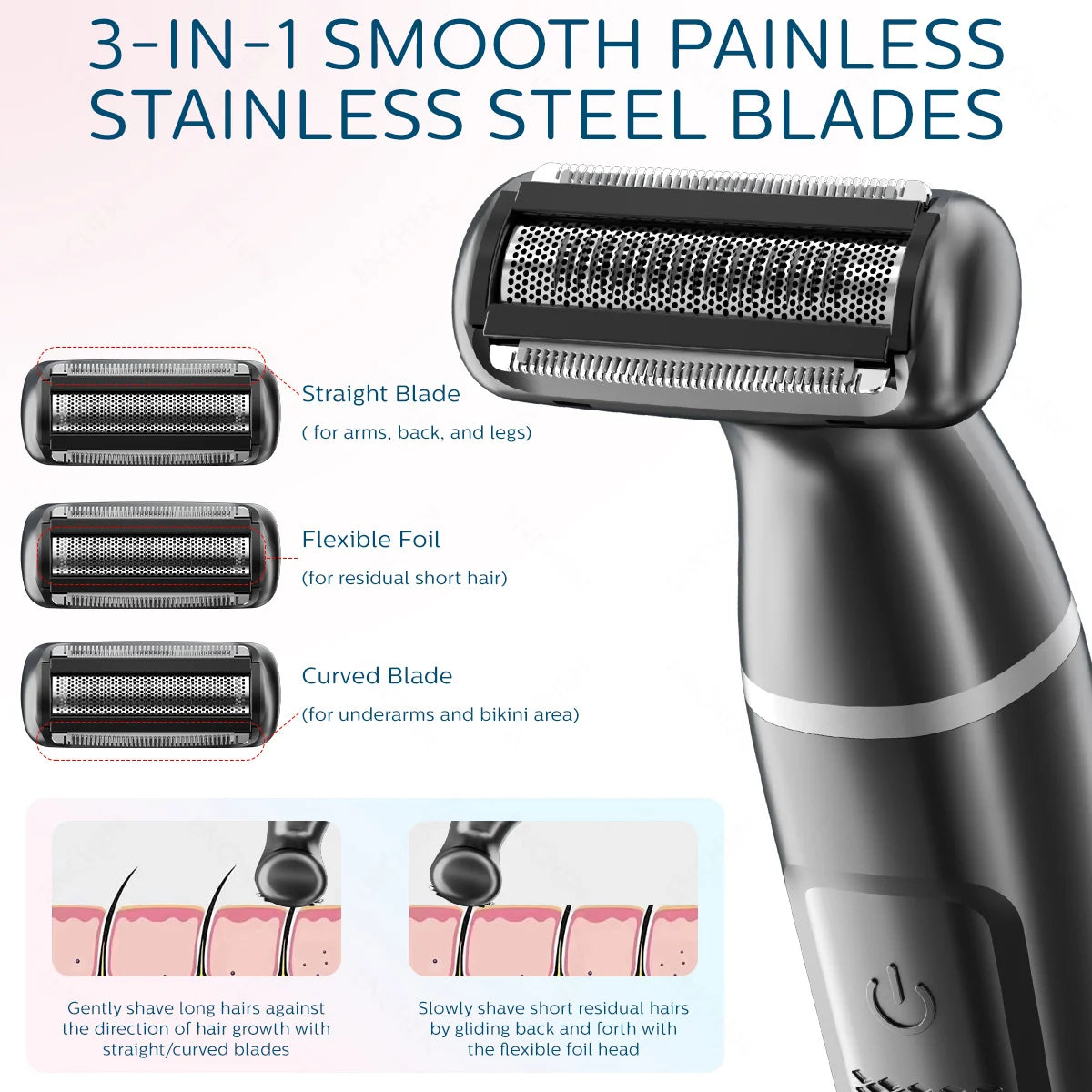 RUVIAA BEAUTY ENCHEN A1 Foil Shaver | Professional Cordless Body Trimmer