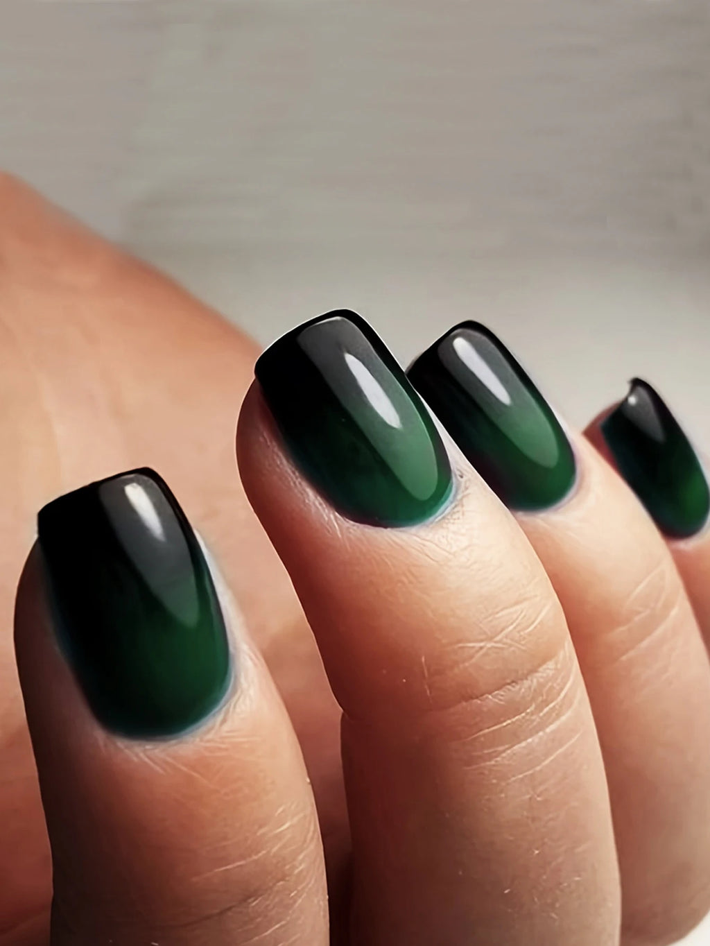 RUVIAA BEAUTY 24PCS Press-On Nails – Short Square Heart French Tips