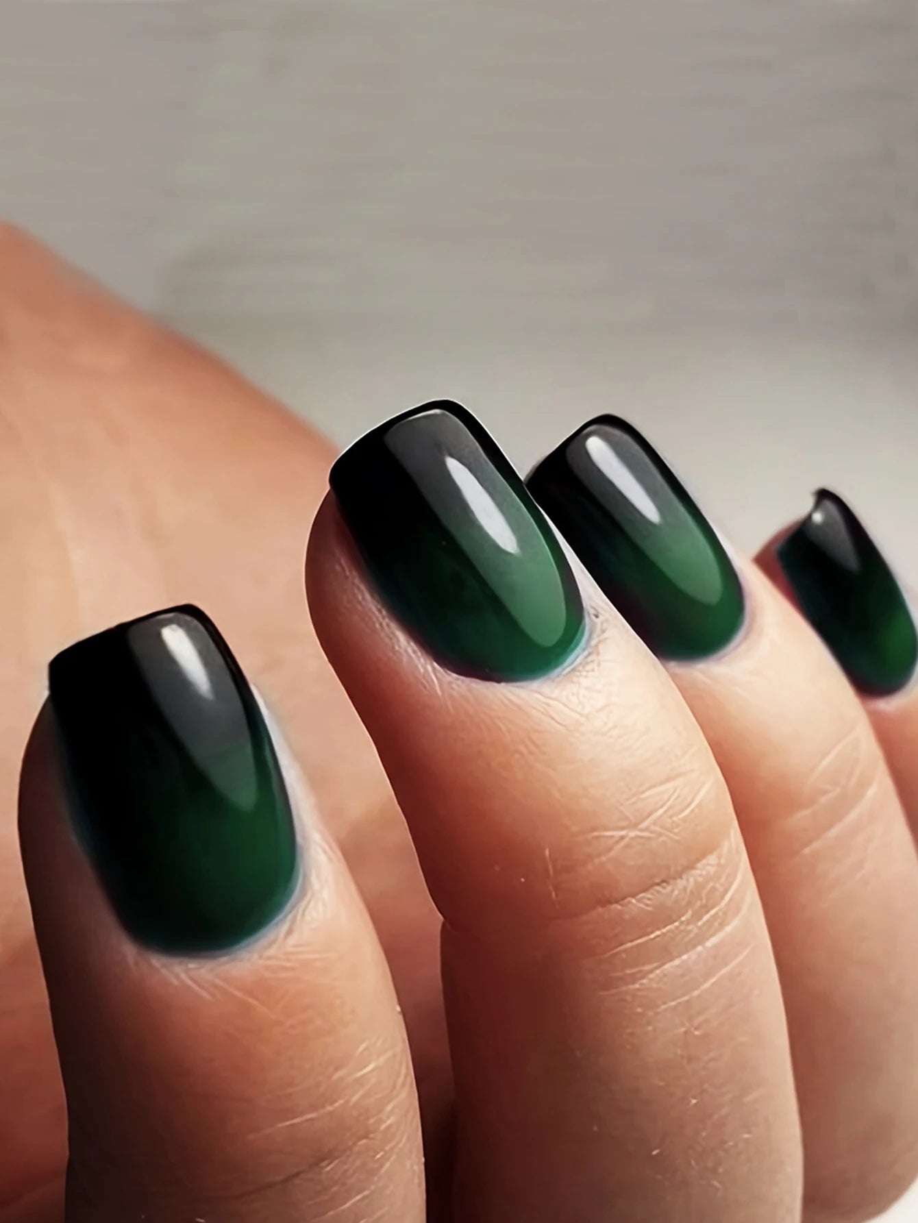 RUVIAA BEAUTY 24PCS Press-On Nails – Short Square Heart French Tips