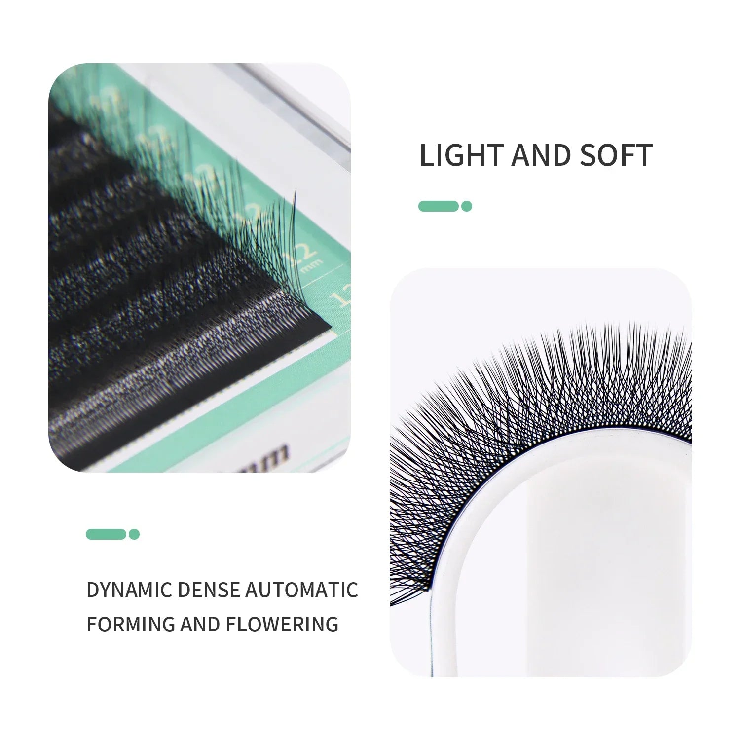 GLAMLASH 4D5D W Shaped Eyelash Extension Premade Volume Fans W Style Lashes Faux Mink Soft Easy Faning Natural Lashes