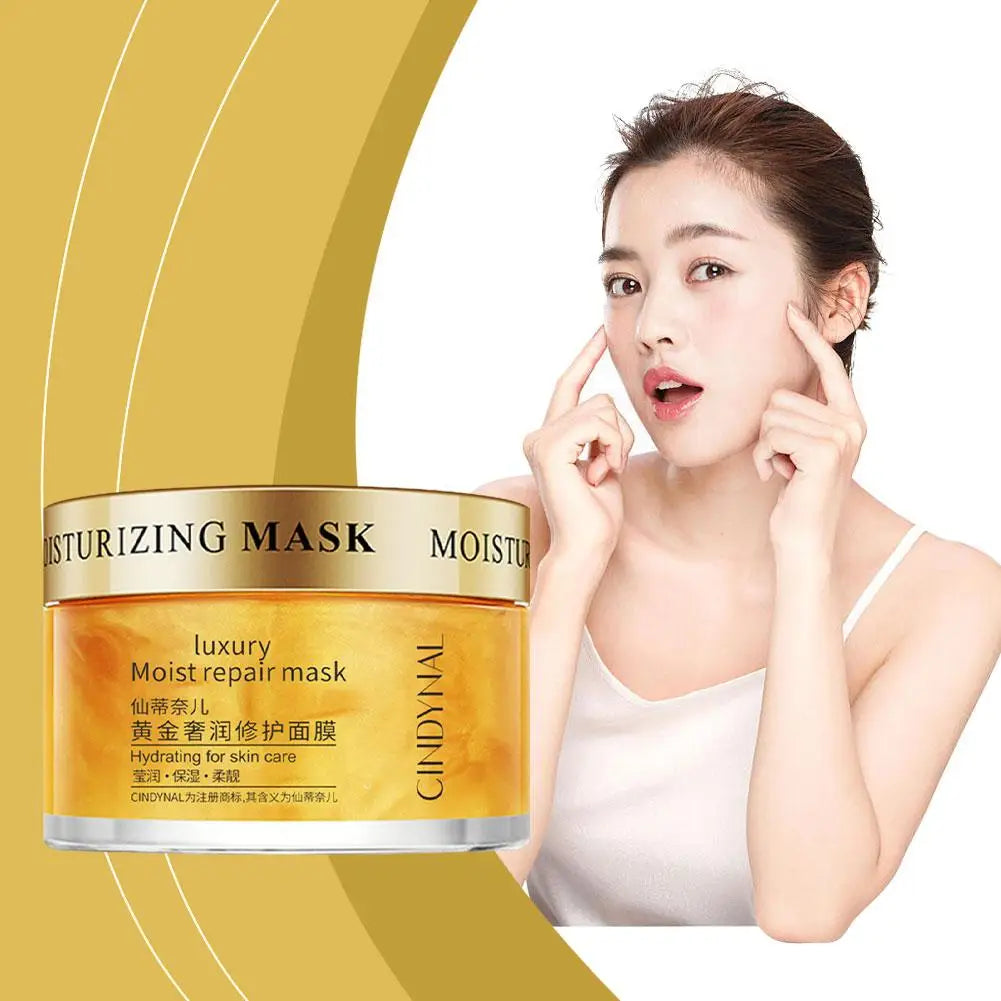 RUVIAA BEAUTY 120g 24K Gold Collagen Face Mask – Moisturizing, Firming & Nourishing Sleeping Cream