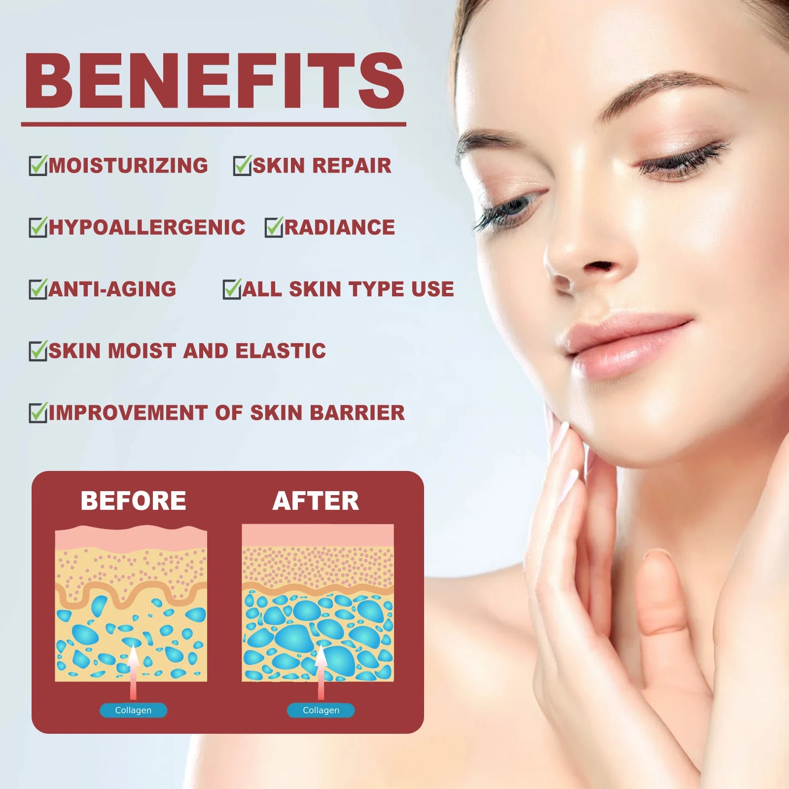 RUVIAA BEAUTY Collagen Membrane Facial Mask Set – Soluble Cheek & Forehead Patches for Smile Lines & Skin Tightening