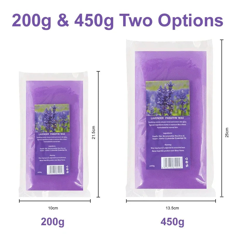 450g/200g Lavender Moisturizing Hands And Feet Mask Peel Off SPA Care Paraffin 1/3Pcs Paraffin Nourishing Hands Restores Gloss