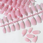 RUVIAA BEAUTY 120PCS Medium Long Square Acrylic French Press-On Nails – Full Cover Fake Nails for Women, Mixed Sizes