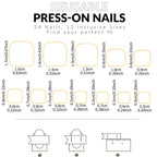 RUVIAA BEAUTY 24PCS Press-On Nails – Short Square Heart French Tips