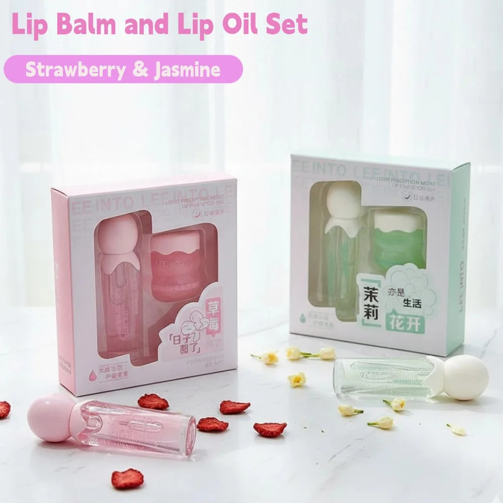 RUVIAA BEAUTY Strawberry & Jasmine Lip Mask & Oil Hydrating Set