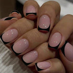 RUVIAA BEAUTY 24PCS Press-On Nails – Short Square Heart French Tips