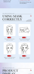 RUVIAA BEAUTY 10pcs Hyaluronic Acid Collagen Face Masks – Forehead, Eyes & Cheek Patches for Hydrating & Firming