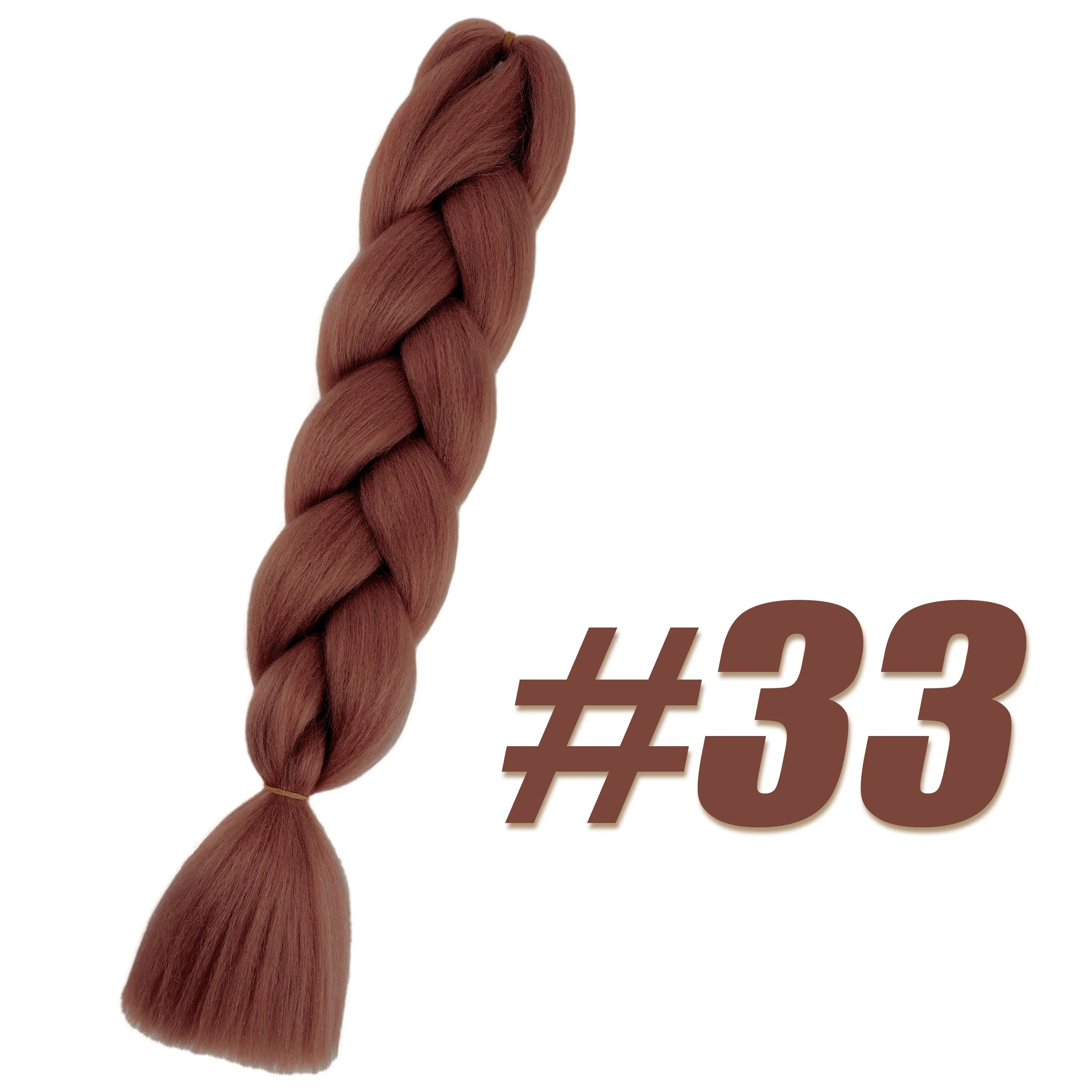 Purple Braiding Hair Pre Stretched Synthetic Kanekalon Crochet Hair Jumbo Braids Extensions Hair Accessories For Girls Braids