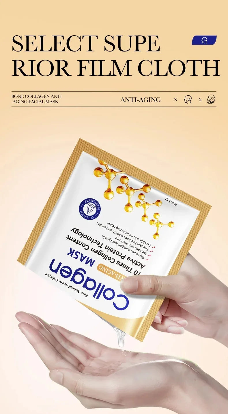 RUVIAA BEAUTY SADOER Collagen Face Mask – 5/10/20/30pcs Firming, Moisturizing & Brightening Facial Sheet Masks