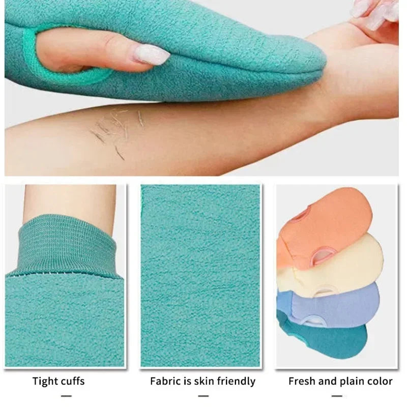 RUVIAA BEAUTY Exfoliating SPA Shower Mitt | Deep Cleansing Body Scrub Glove for Peeling & Dead Skin Removal