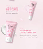 3pcs/set LAIKOU Skin Care Set Vitamin C Sakura Snail Essence Serum & Eye Cream & Face Cream Moisturizer Travel Size Skincare Set
