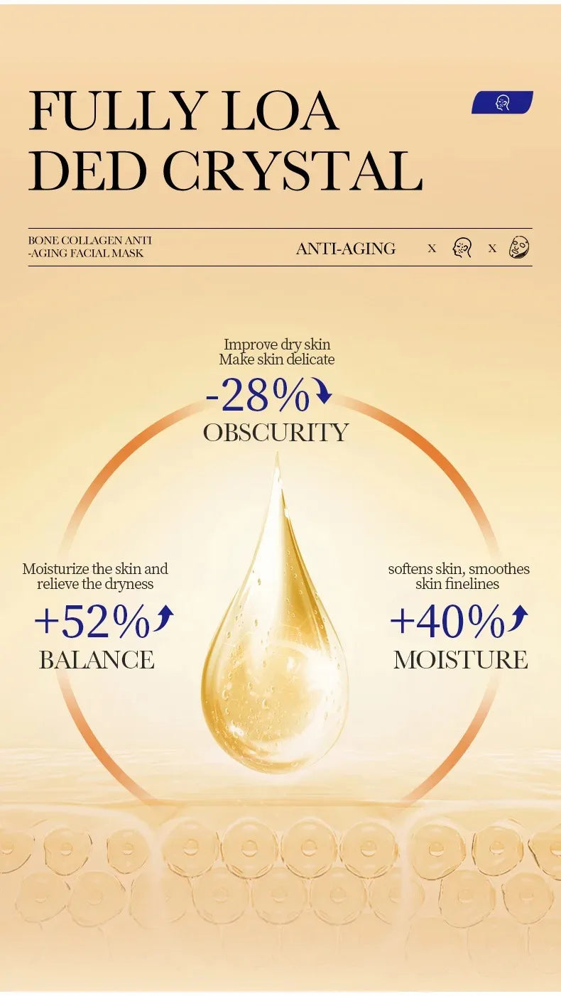 RUVIAA BEAUTY SADOER Collagen Face Mask – 5/10/20/30pcs Firming, Moisturizing & Brightening Facial Sheet Masks