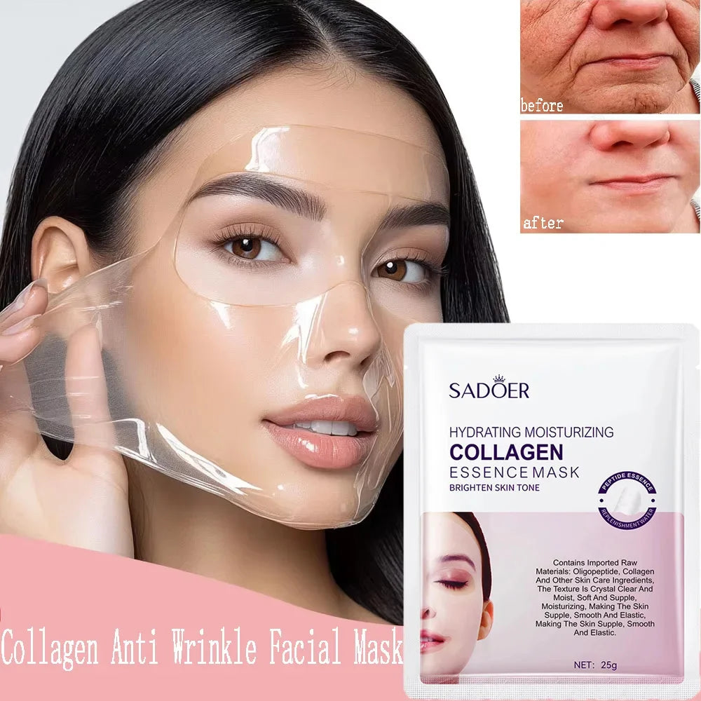 RUVIAA BEAUTY Collagen Anti-Wrinkle Facial Mask – Anti-Aging, Firming & Brightening Skincare