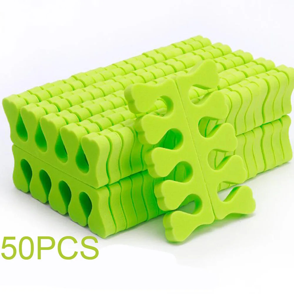 RUVIAA BEAUTY 50 Pairs Heart Design Toe Separators | Soft Flexible Foam for Manicure & Pedicure Nail Art