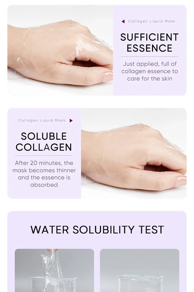 RUVIAA BEAUTY Collagen Anti-Wrinkle Facial Mask – Anti-Aging, Firming & Brightening Skincare