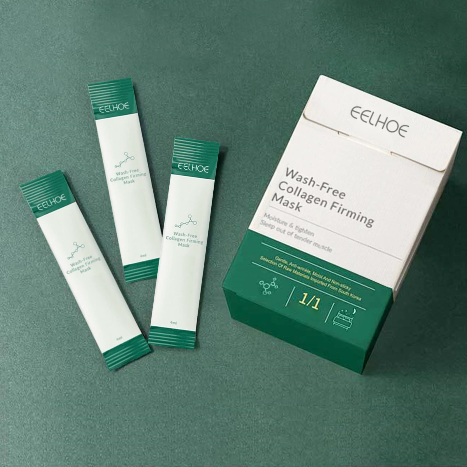 RUVIAA BEAUTY 20pcs Korean Collagen Face Masks – Hydrating Anti-Aging Sleeping Masks for Women & Men