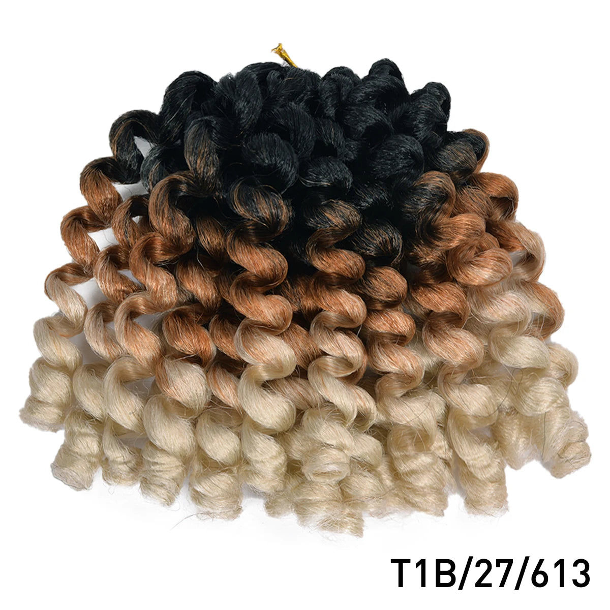 Synthetic Ombre Braiding Hair Jumpy Wand Curl Crochet Braids Hair Extension for Black Women Jamaican Bounce Curly Hair For Women