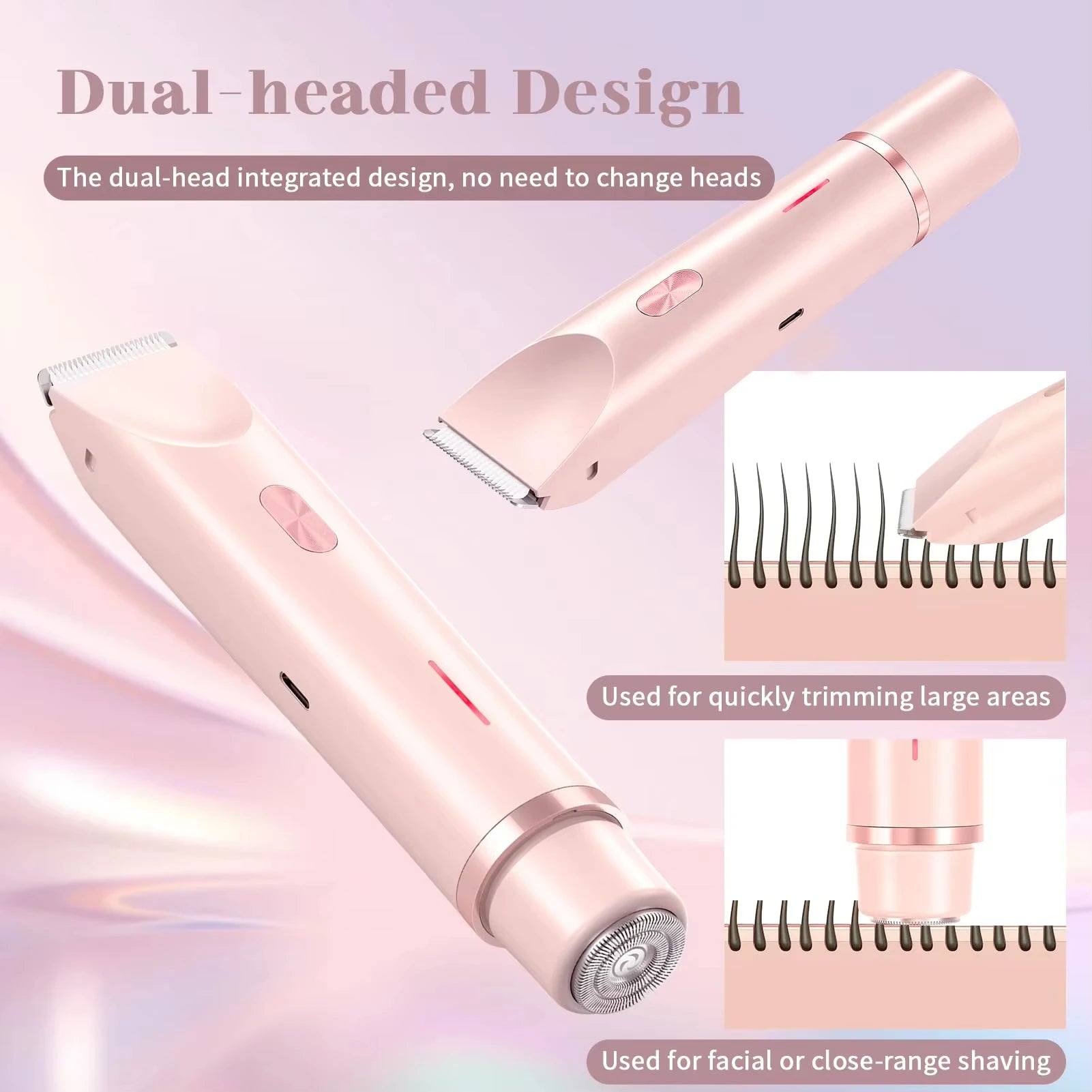 RUVIAA BEAUTY Mini Electric Epilator | Waterproof 2-in-1 Bikini Trimmer