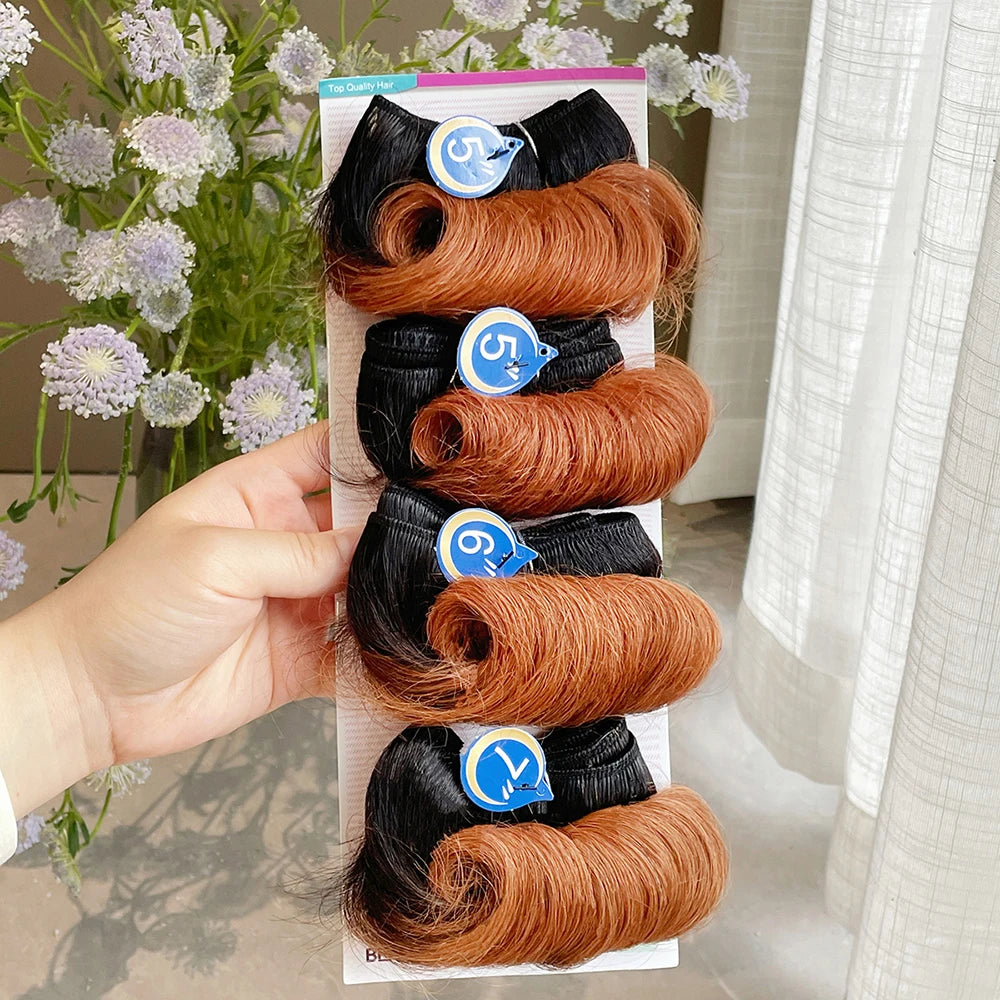 4Pcs/Lot Loose Wave Hair Extensions 100% Human Hair Bundles 1B 27 30 99J Burgundy Colored Indian Human Hair Weave Bundles