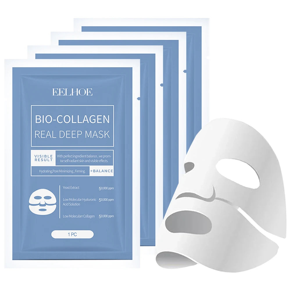 BioCollagen Real Deep Moisturizing Mask Anti-Wrinkle Lifting Face Mask with Hydrolyze Collagen Soluble Collagen Sheet Mask