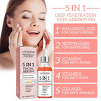 5 In 1 Fade fine lines Firming Face Serum Moisturizing brightning Vitamin C Hyaluronic Acid Facial Serum Shrink Pores Skin Care