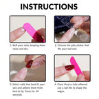 RUVIAA BEAUTY 120Pcs Kids Cartoon Press-On Nails – Kawaii Acrylic Full Cover Short False Nails with Jelly Glue