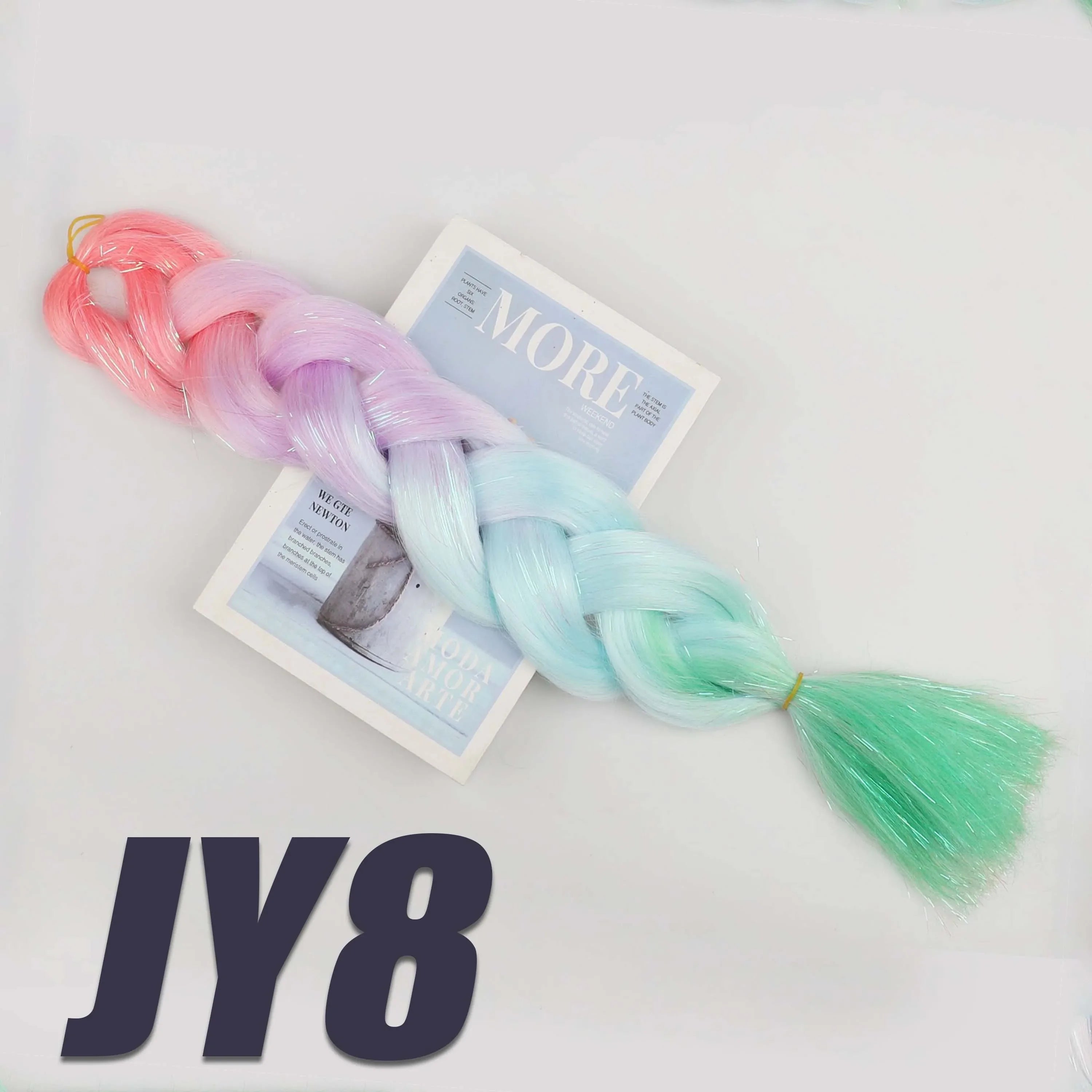 Purple Braiding Hair Pre Stretched Synthetic Kanekalon Crochet Hair Jumbo Braids Extensions Hair Accessories For Girls Braids