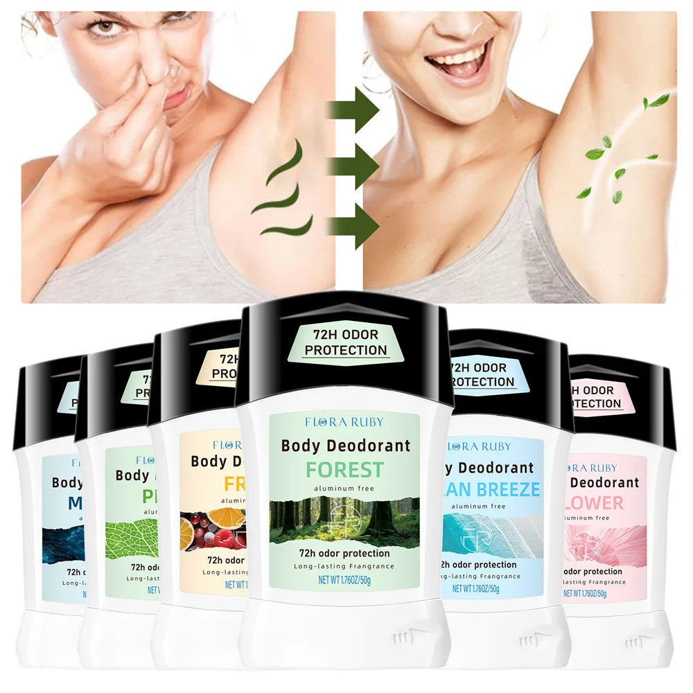 RUVIAA BEAUTY 50g Aluminum-Free Deodorant | Natural Floral Scent