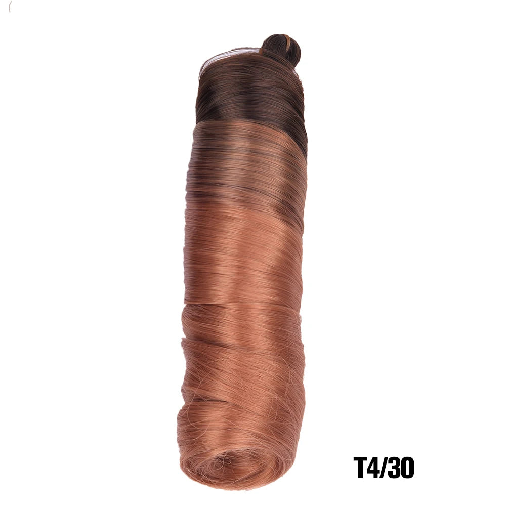 French Curls Braiding Hair Extensions Synthetic Hair Loose Wave Spiral Curl Braids High Temperature Ombre Pre Stretched Hair