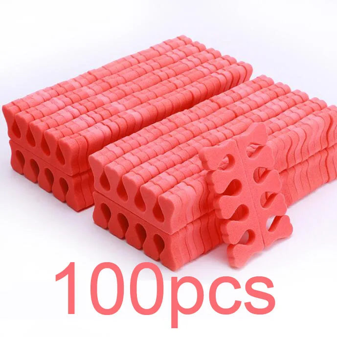 RUVIAA BEAUTY 50 Pairs Heart Design Toe Separators | Soft Flexible Foam for Manicure & Pedicure Nail Art