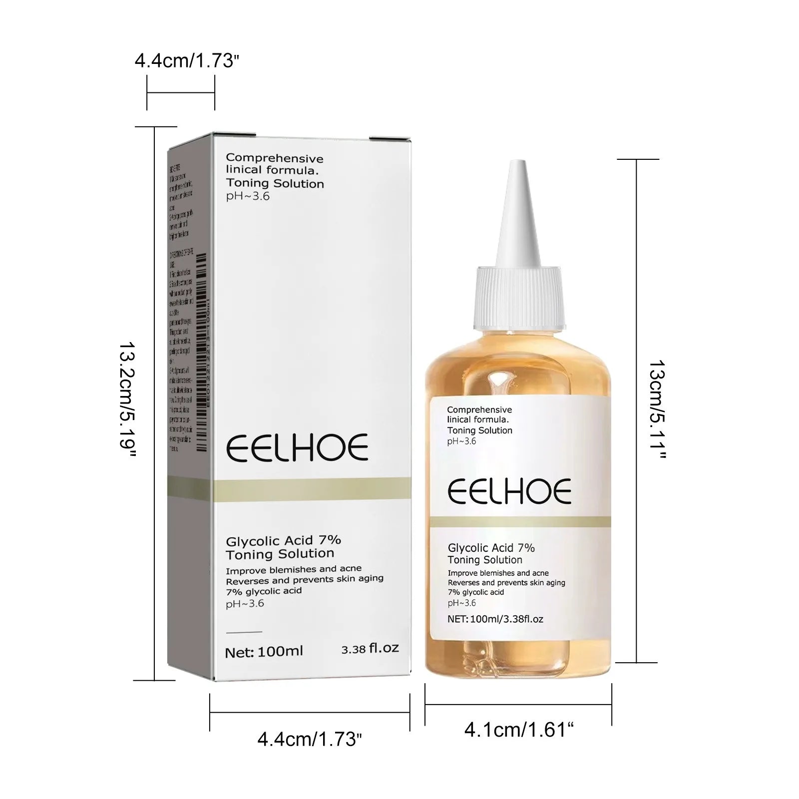 Glycolic Acid 7% Toning Solution Ordinary Acne Remover Lifting Firming Wrinkles Glowing Facial Skin Care Glycolic Acid Toner