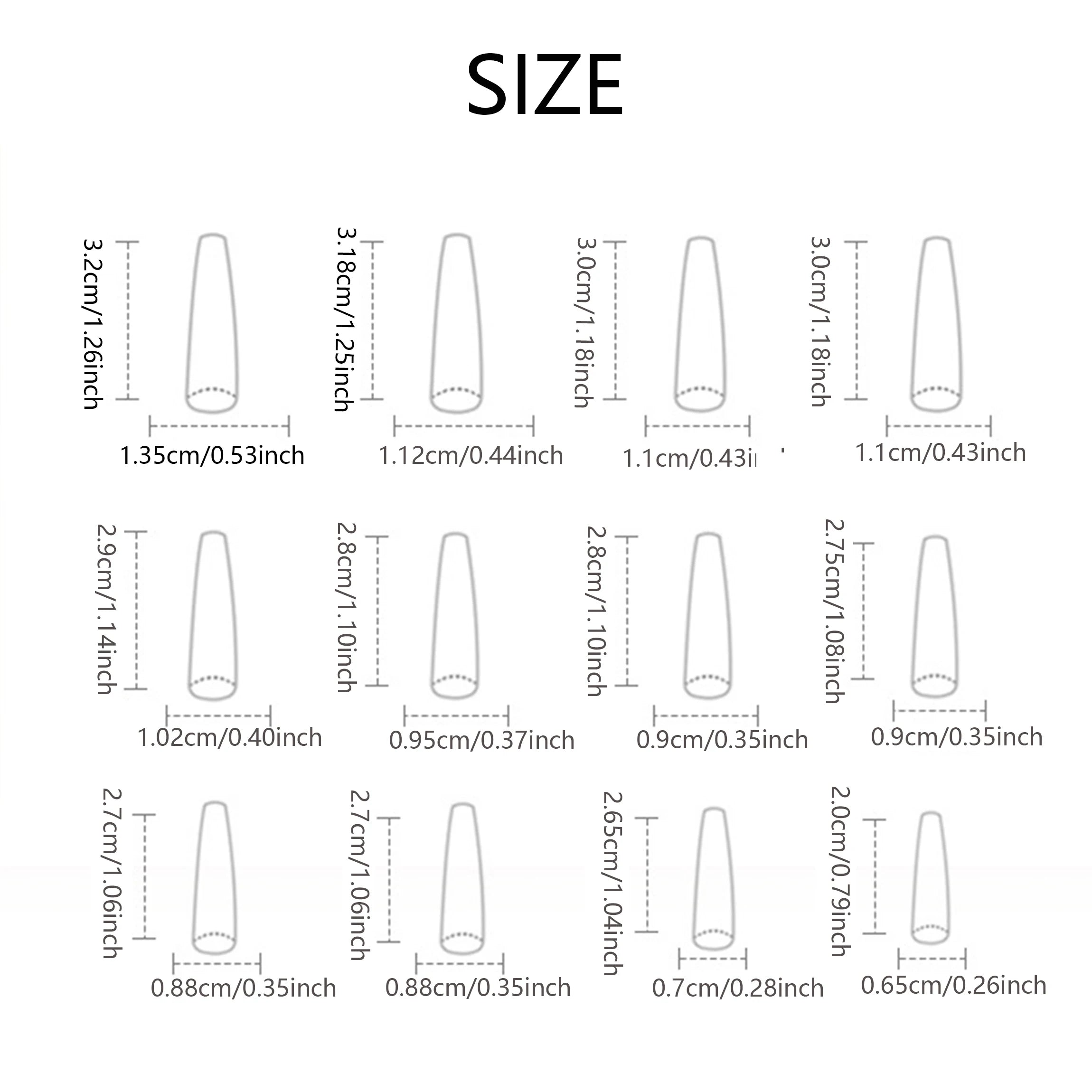 RUVIAA BEAUTY Long French Glitter Butterfly Press On Nails 24pcs