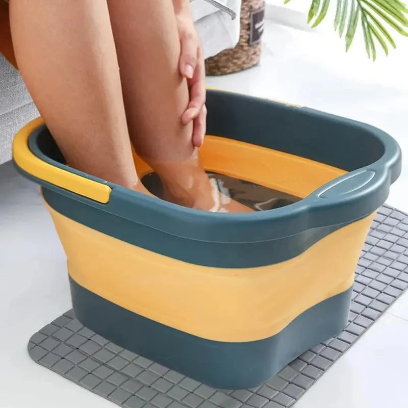 RUVIAA BEAUTY Foldable Foot Bath Massage Bucket | Portable Spa Soaking Basin & Household Sauna Bathtub