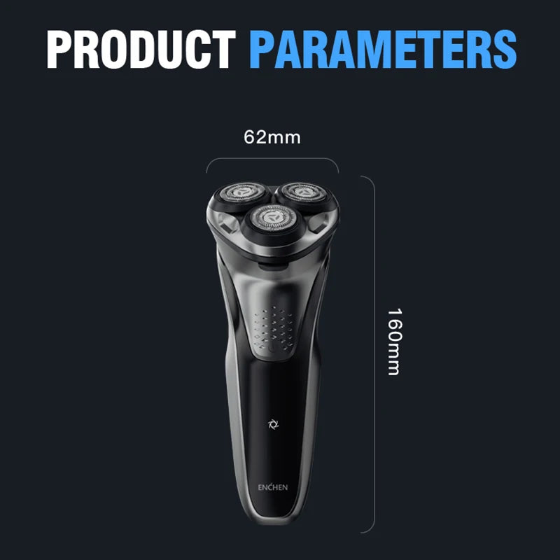 RUVIAA BEAUTY ENCHEN Blackstone Plus | IPX7 Waterproof Electric Shaver