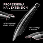 RUVIAA BEAUTY Luxury Soft Gel False Nail Tips – Semi-Matte Almond French Coffin Full Cover Extensions