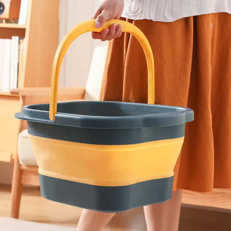 RUVIAA BEAUTY Foldable Foot Bath Massage Bucket | Portable Spa Soaking Basin & Household Sauna Bathtub