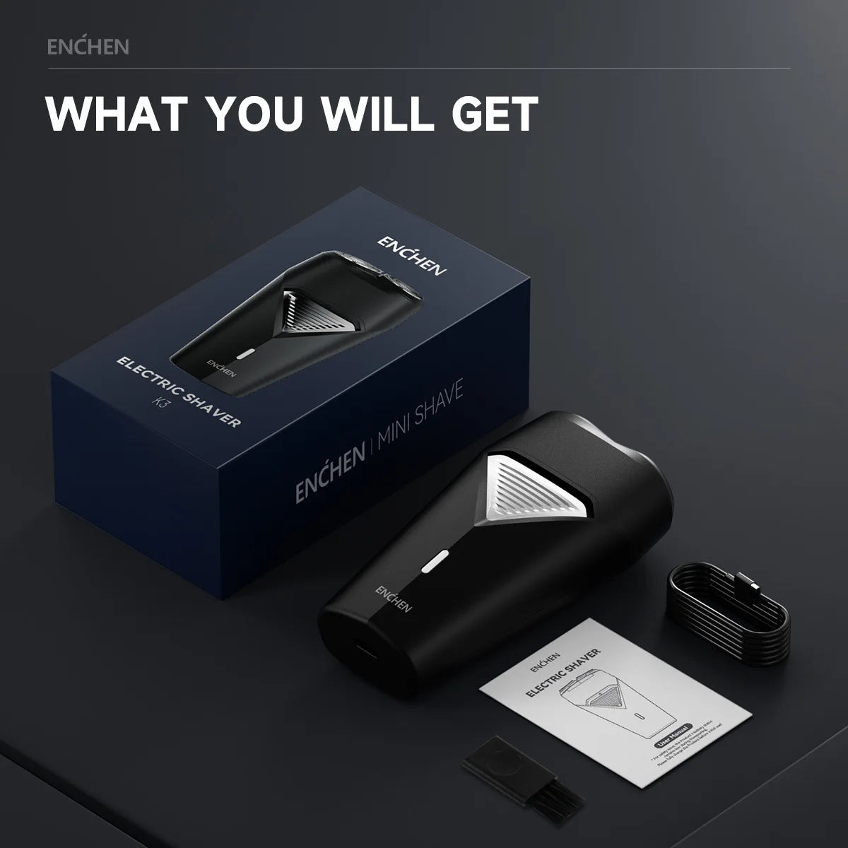 RUVIAA BEAUTY ENCHEN K3 Electric Shaver | 2-Direction Flex Heads