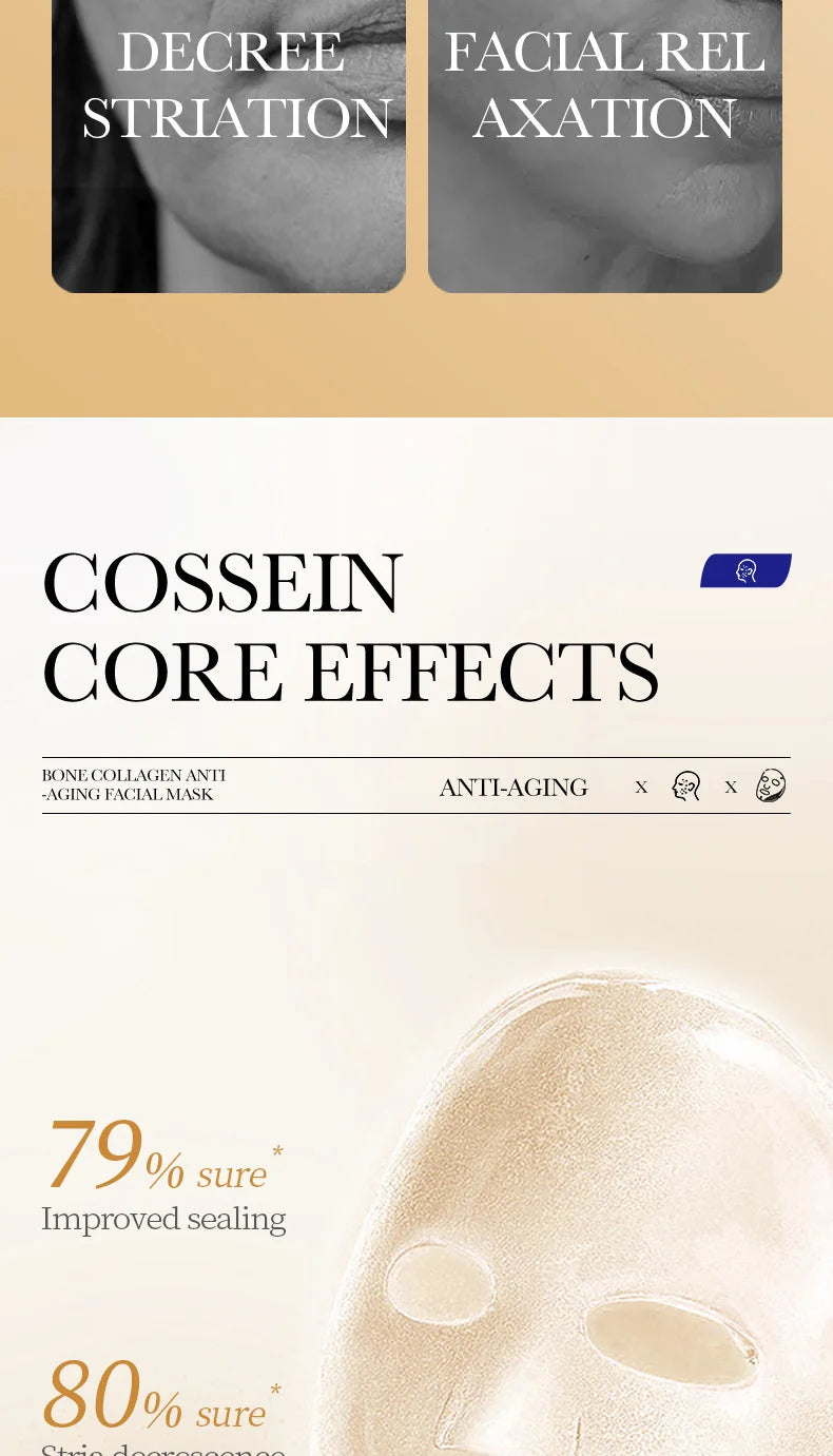 RUVIAA BEAUTY 10PCS Collagen Anti-Wrinkle Facial Mask – Anti-Aging, Firming & Brightening Skincare