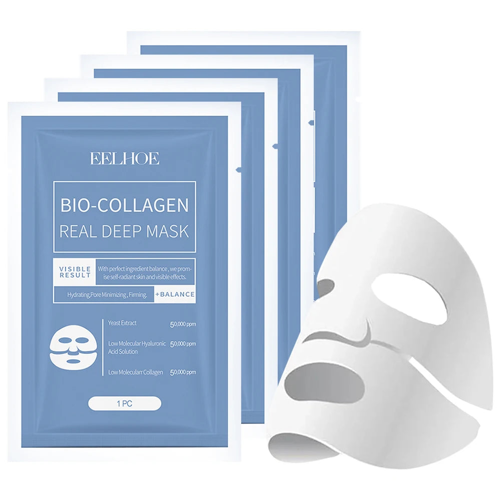 BioCollagen Real Deep Moisturizing Mask Anti-Wrinkle Lifting Face Mask with Hydrolyze Collagen Soluble Collagen Sheet Mask