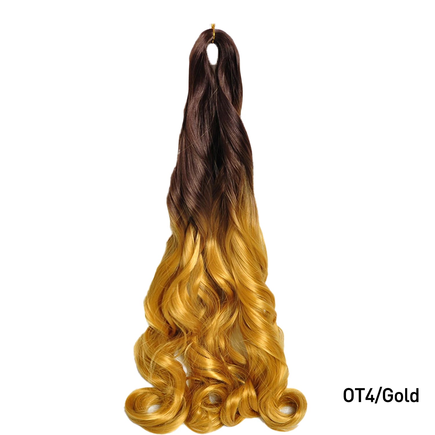 French Curls Braiding Hair Extensions Synthetic Hair Loose Wave Spiral Curl Braids High Temperature Ombre Pre Stretched Hair