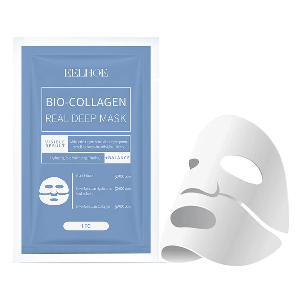 BioCollagen Real Deep Moisturizing Mask Anti-Wrinkle Lifting Face Mask with Hydrolyze Collagen Soluble Collagen Sheet Mask