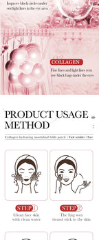 RUVIAA BEAUTY 10pcs Hyaluronic Acid Collagen Face Masks – Forehead, Eyes & Cheek Patches for Hydrating & Firming