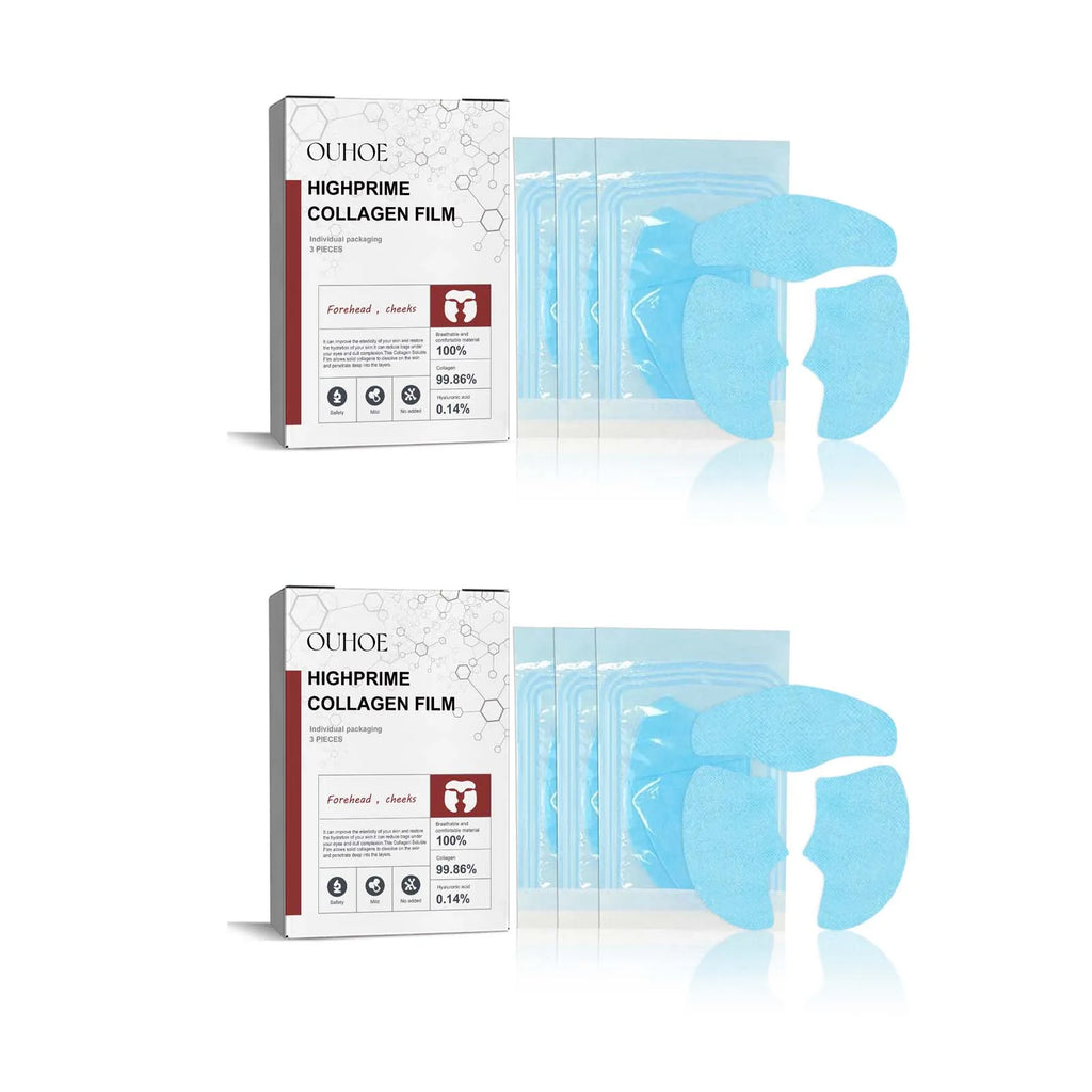RUVIAA BEAUTY Collagen Membrane Facial Mask Set – Soluble Cheek & Forehead Patches for Smile Lines & Skin Tightening
