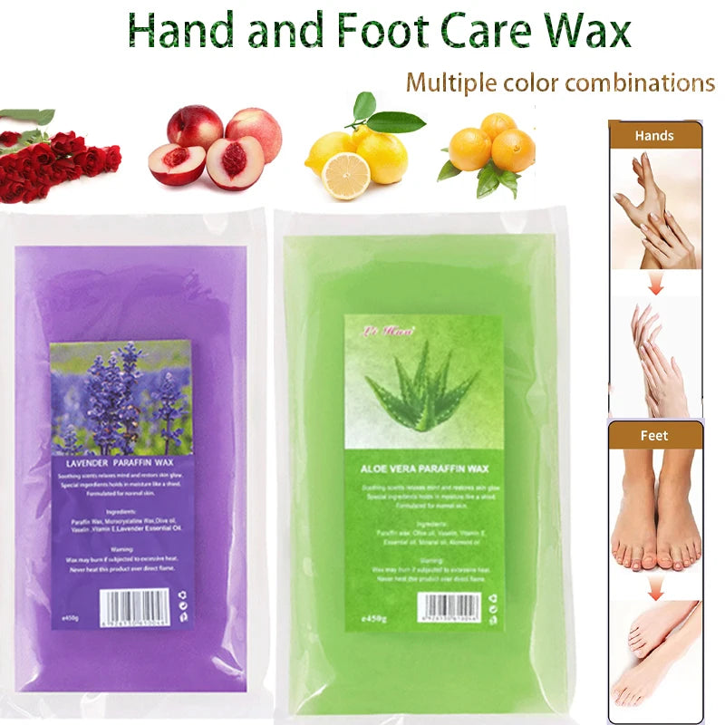 RUVIAA BEAUTY Premium Paraffin Wax (200g/450g) | Moisturizing Hand & Foot Spa Wax for Wax Heater Machines