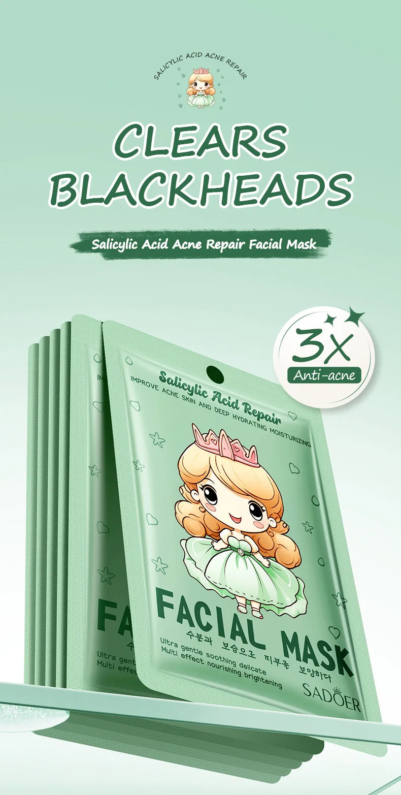 RUVIAA BEAUTY 10pcs Hyaluronic Acid Collagen Face Masks – Korean Skincare, Moisturizing & Hydrating